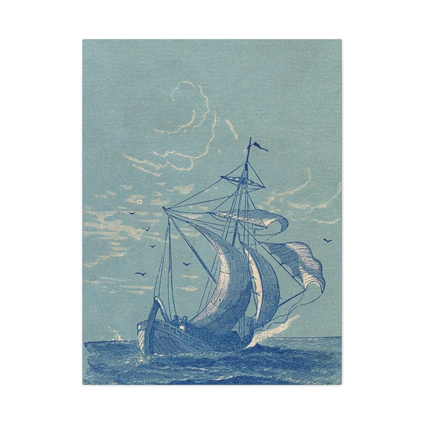 Ship Sailing In Sea Wall Art & Canvas Prints