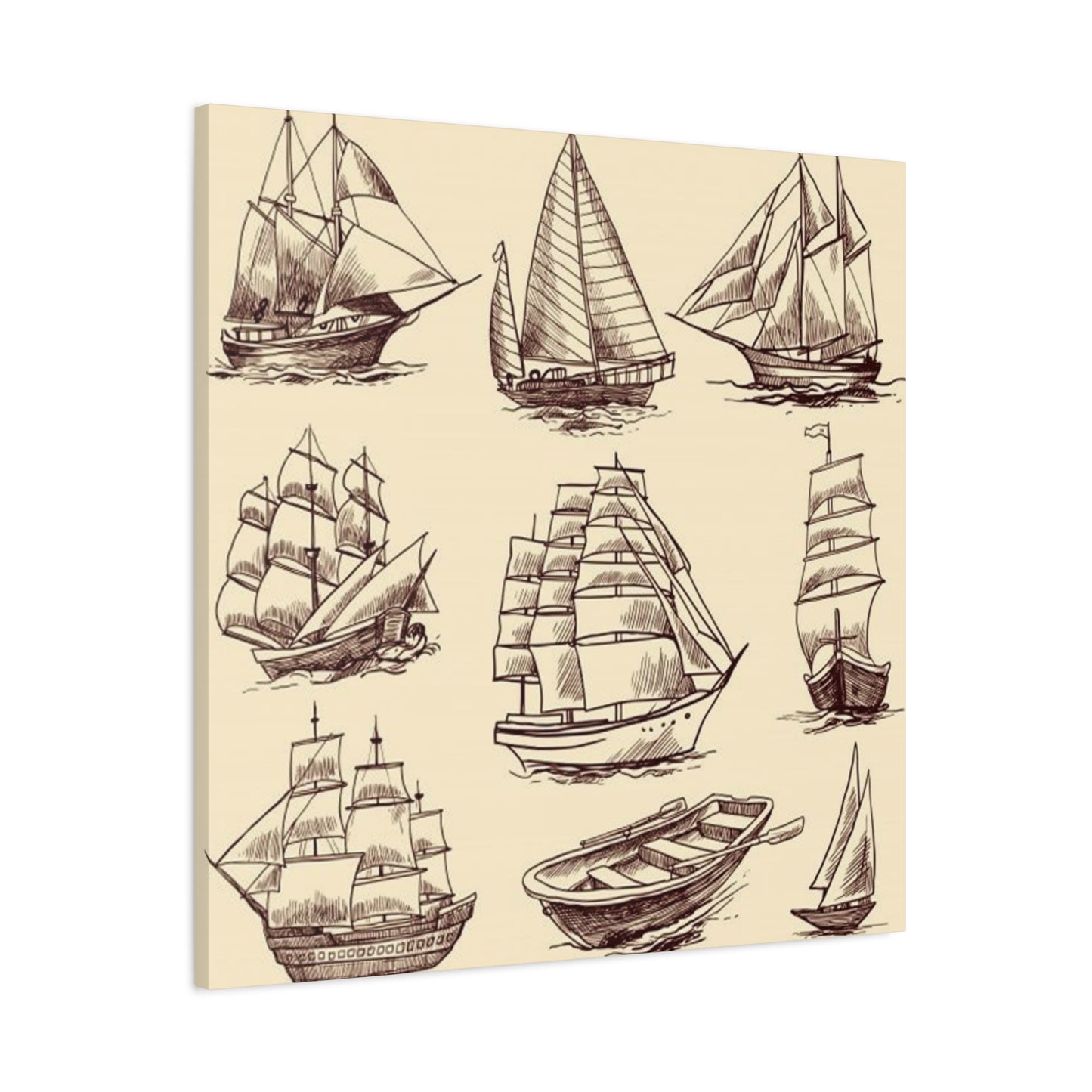 Ship Sailing Painting Wall Art & Canvas Prints