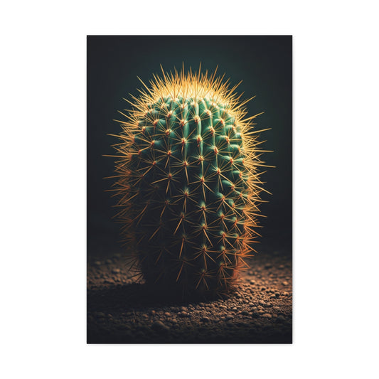 Golden Halo Barrel Cactus Wall Art & Canvas Prints