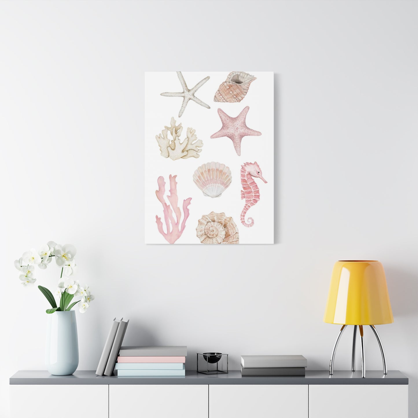 Beautiful Pink Shell Shape Poster Wall Art & Canvas Prints