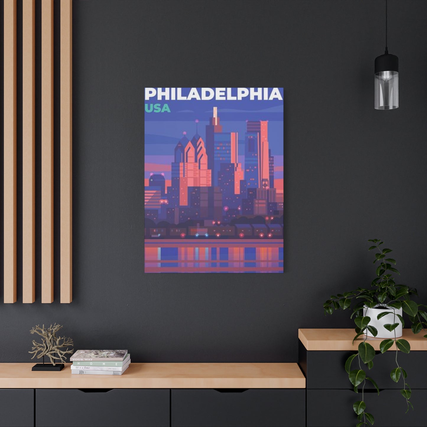 Cityscape In Evening Philadelphia Wall Art & Canvas Prints