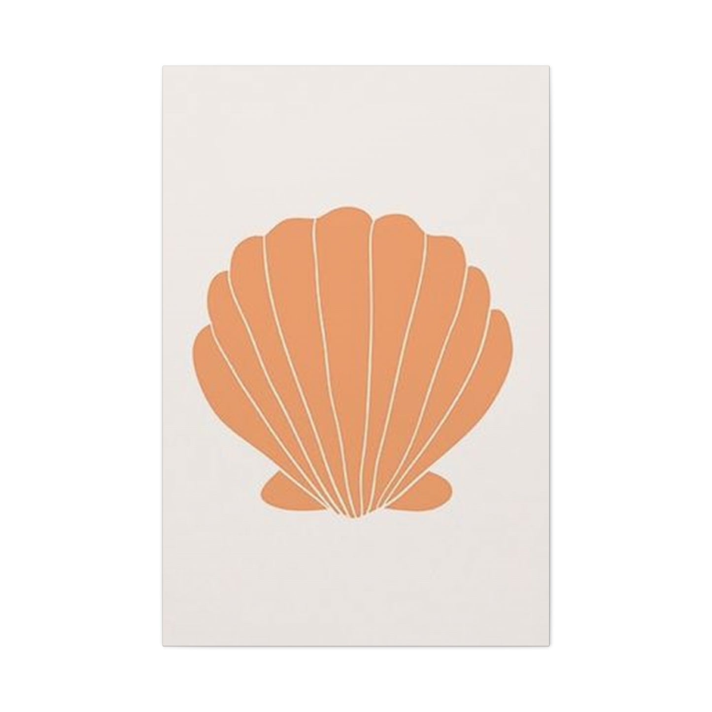 Beautiful Orange Shell Drawing Wall Art & Canvas Prints