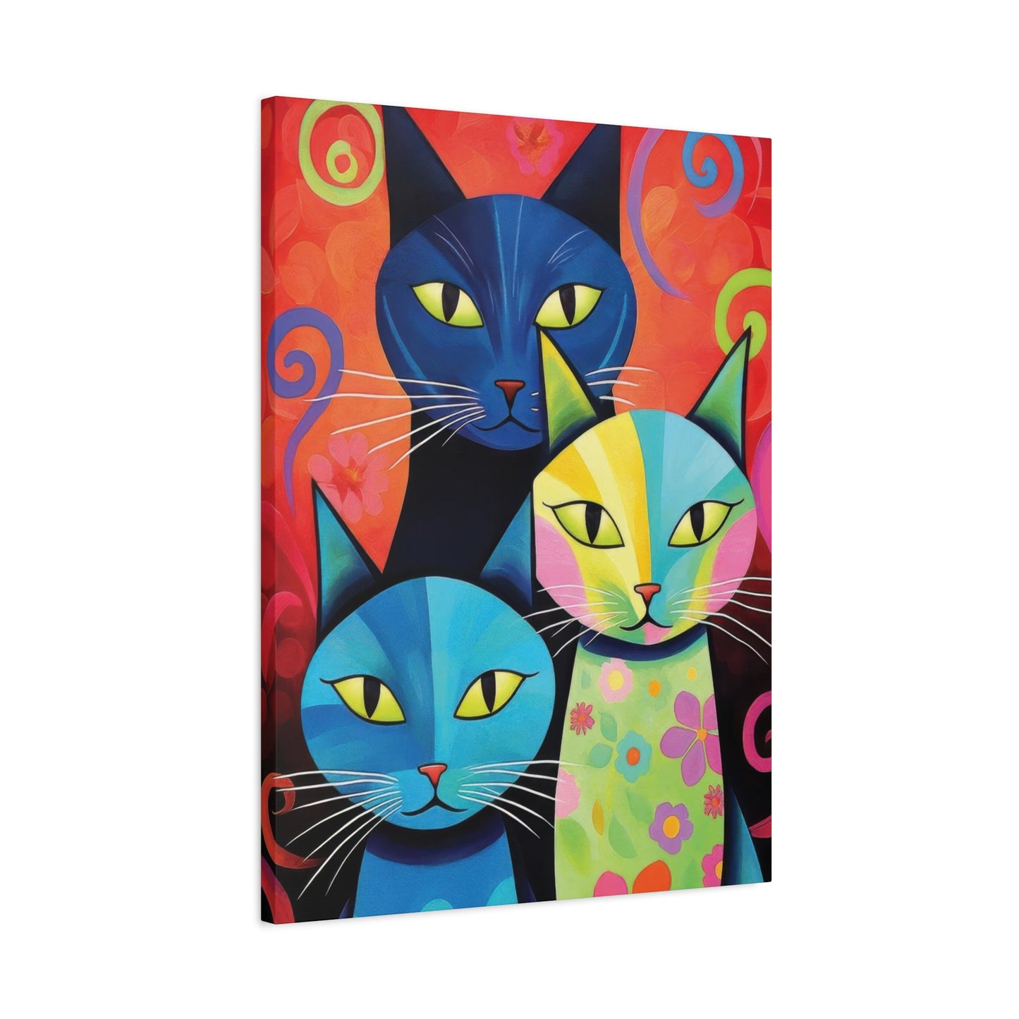 Cat Family Abstract Fresh Wall Art & Canvas Prints