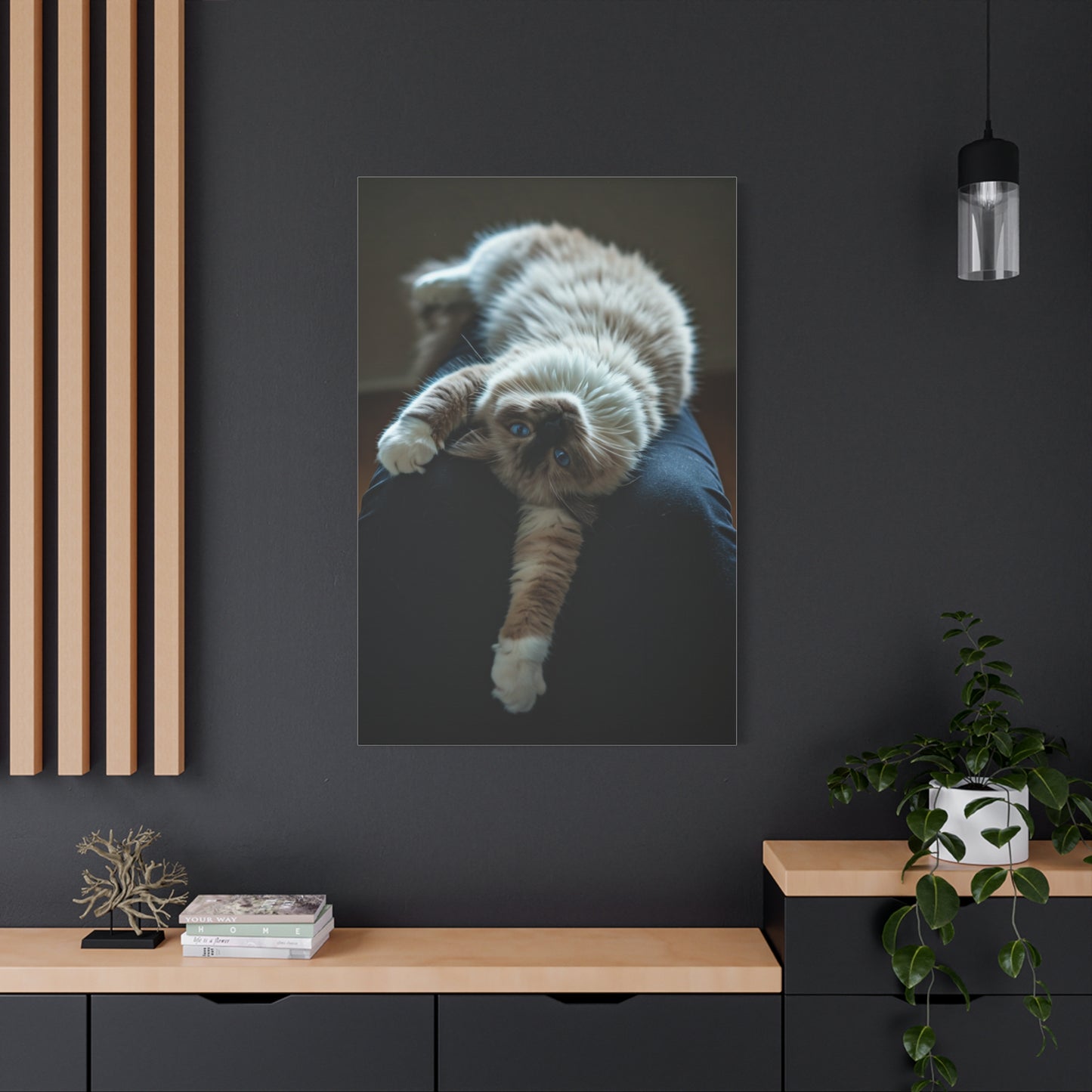Serene Blue-Eyed Cat Wall Art & Canvas Prints