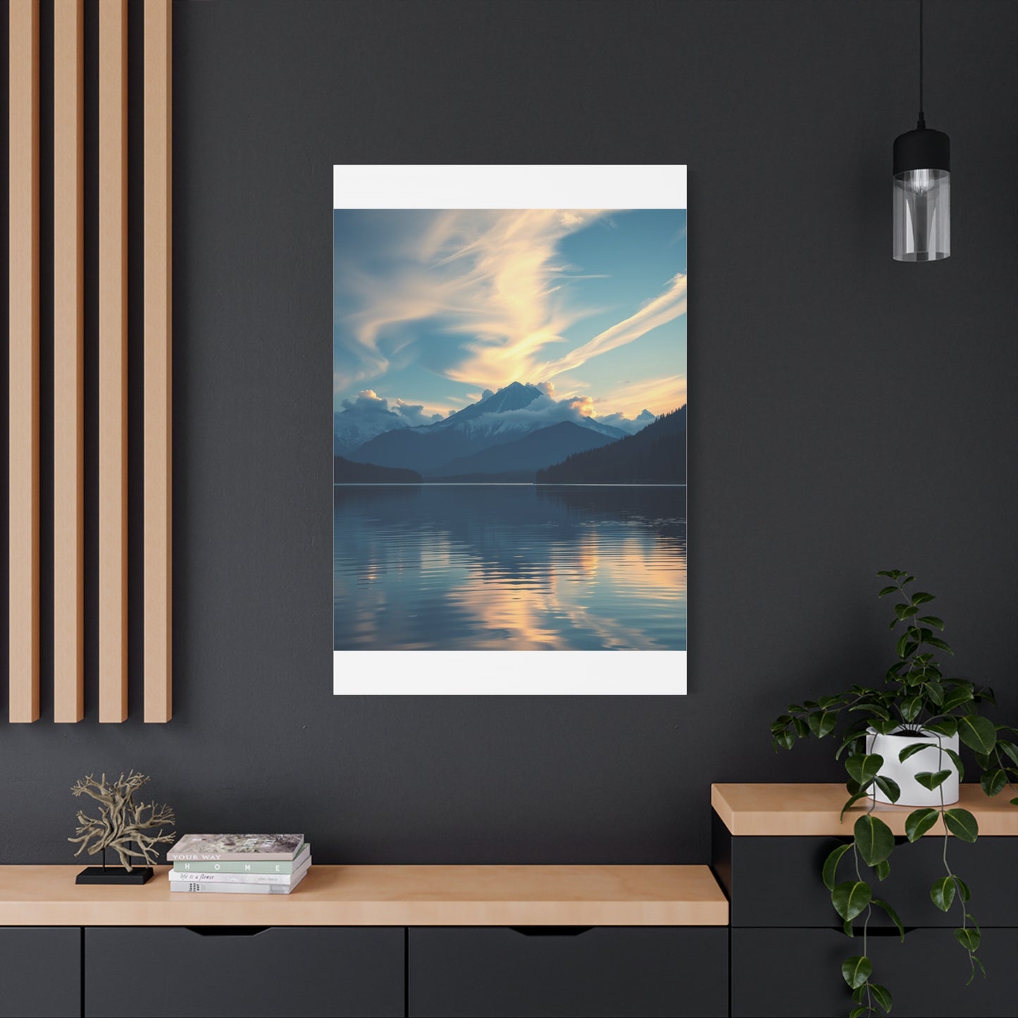 Premium Lake Canvas Print: Tranquil Waters Wall Decor
