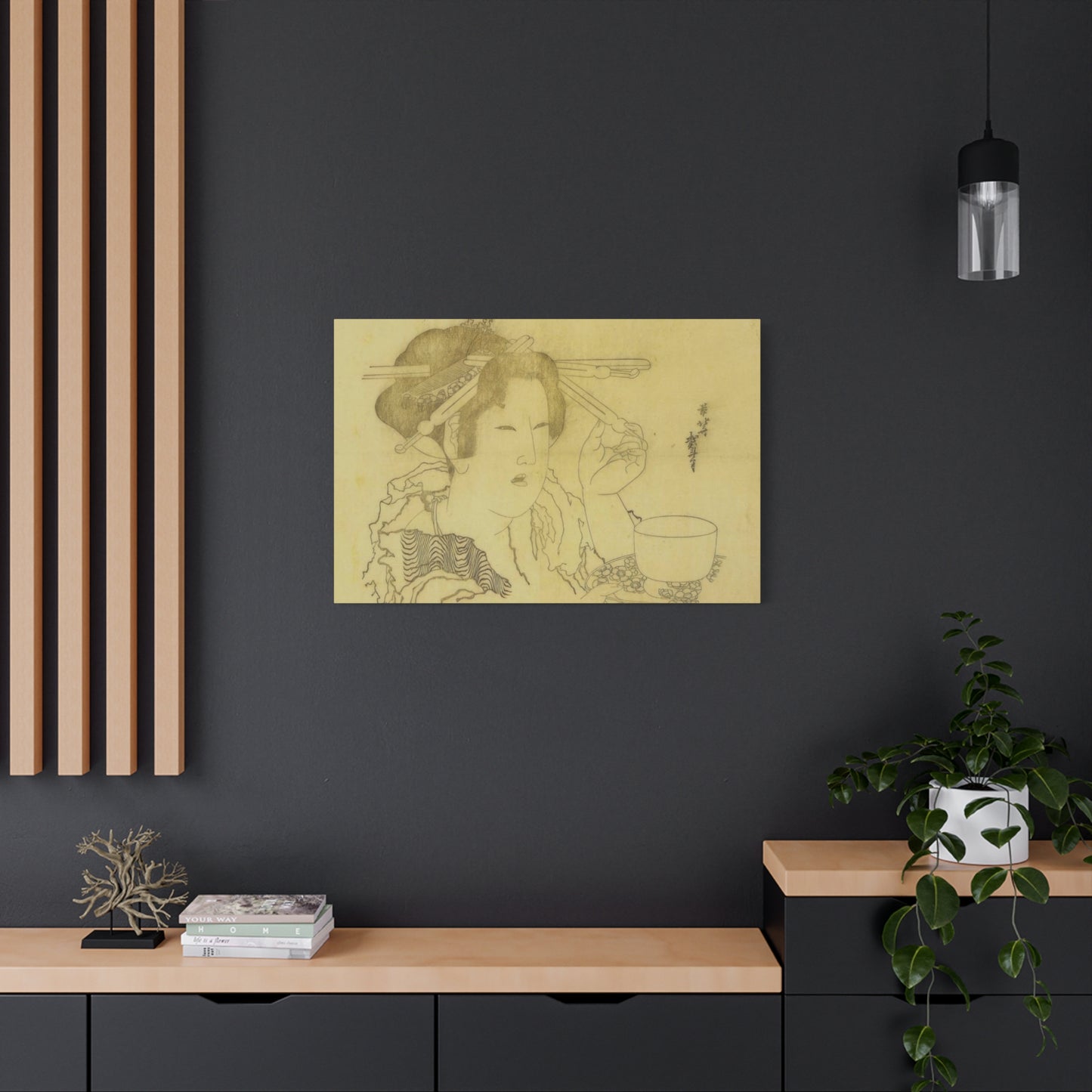 Katsushika Hokusai Woman With A Teacup Wall Art & Canvas Prints