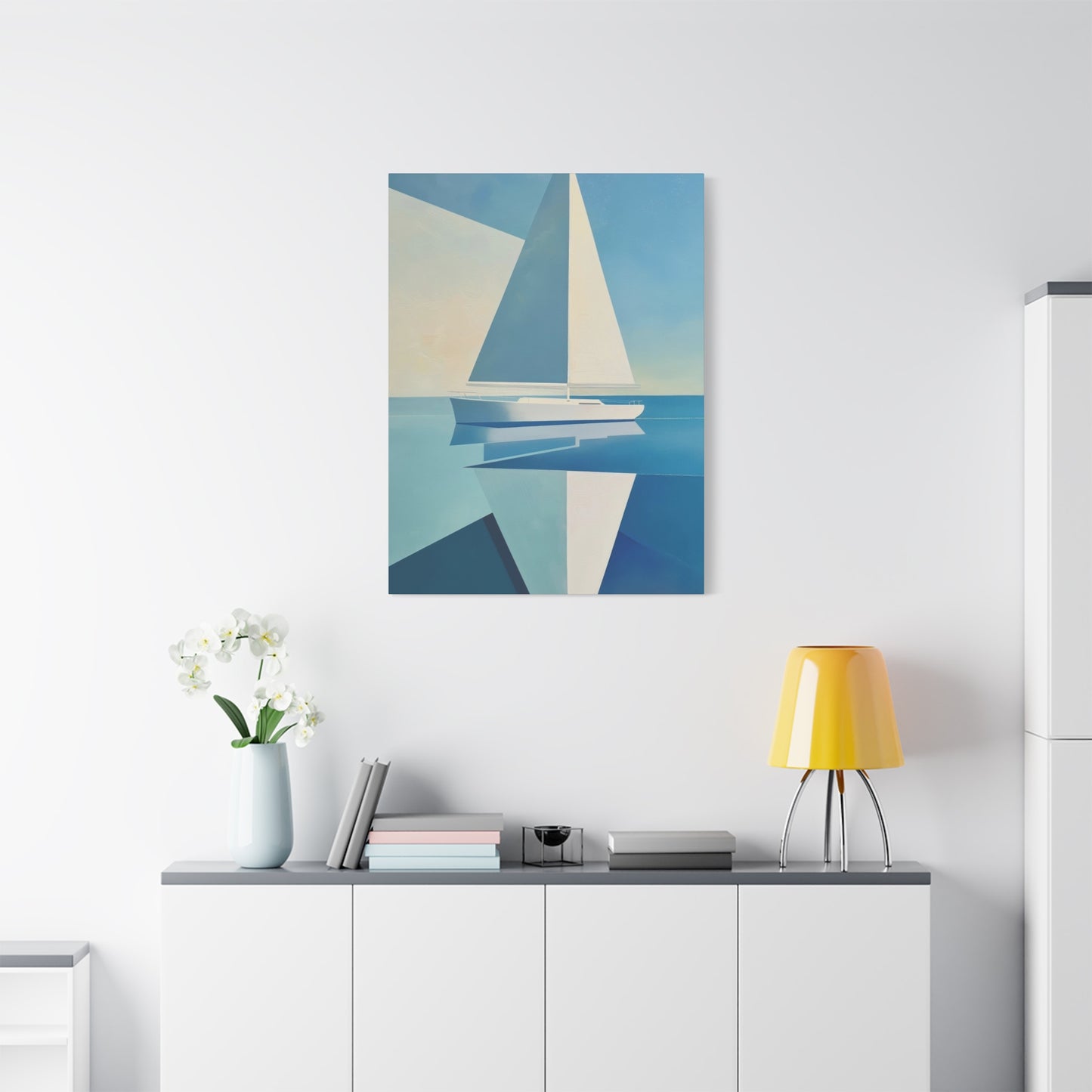 White Sailboat Wall Art & Canvas Prints
