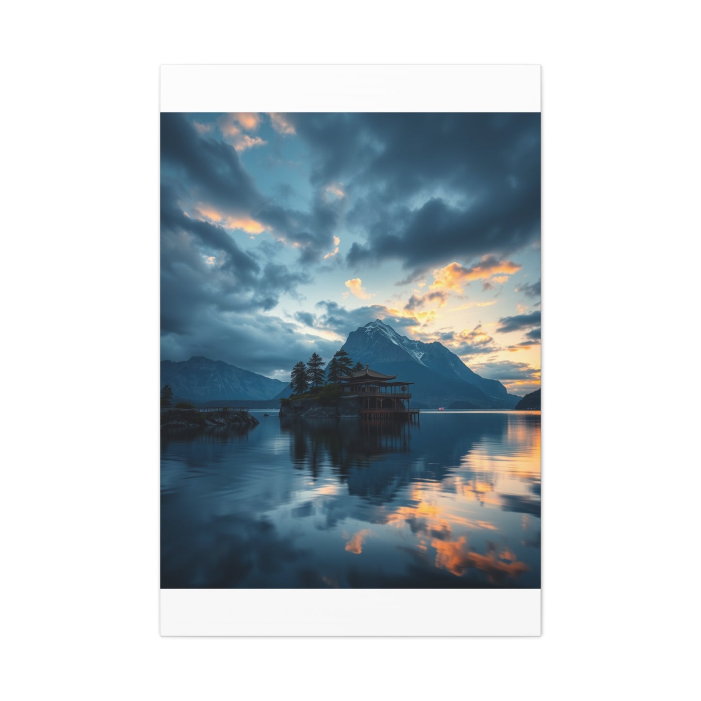 Premium Lake Canvas Print: Tranquil Waters Wall Decor