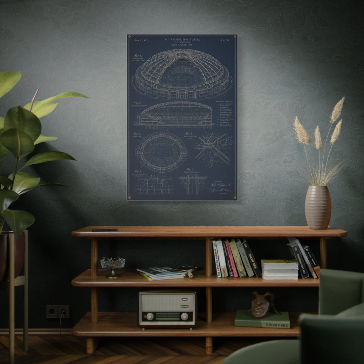 All Weather Stadium Blueprint Sports Wall Art & Canvas Print