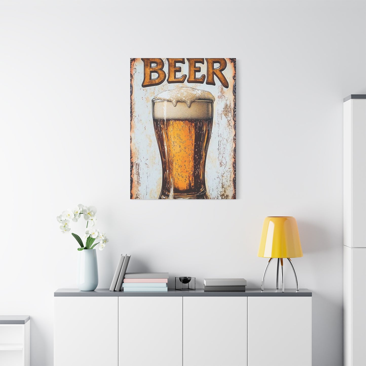 Beer Abstract Painting Wall Art & Canvas Prints