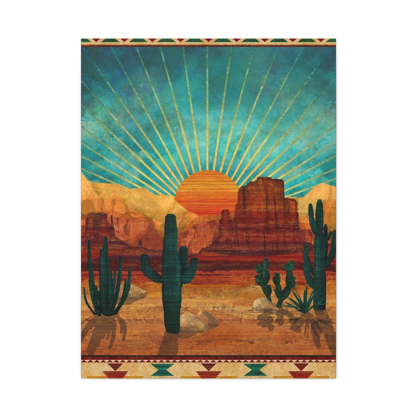 Sunrise In A Desert Wall Art & Canvas Prints