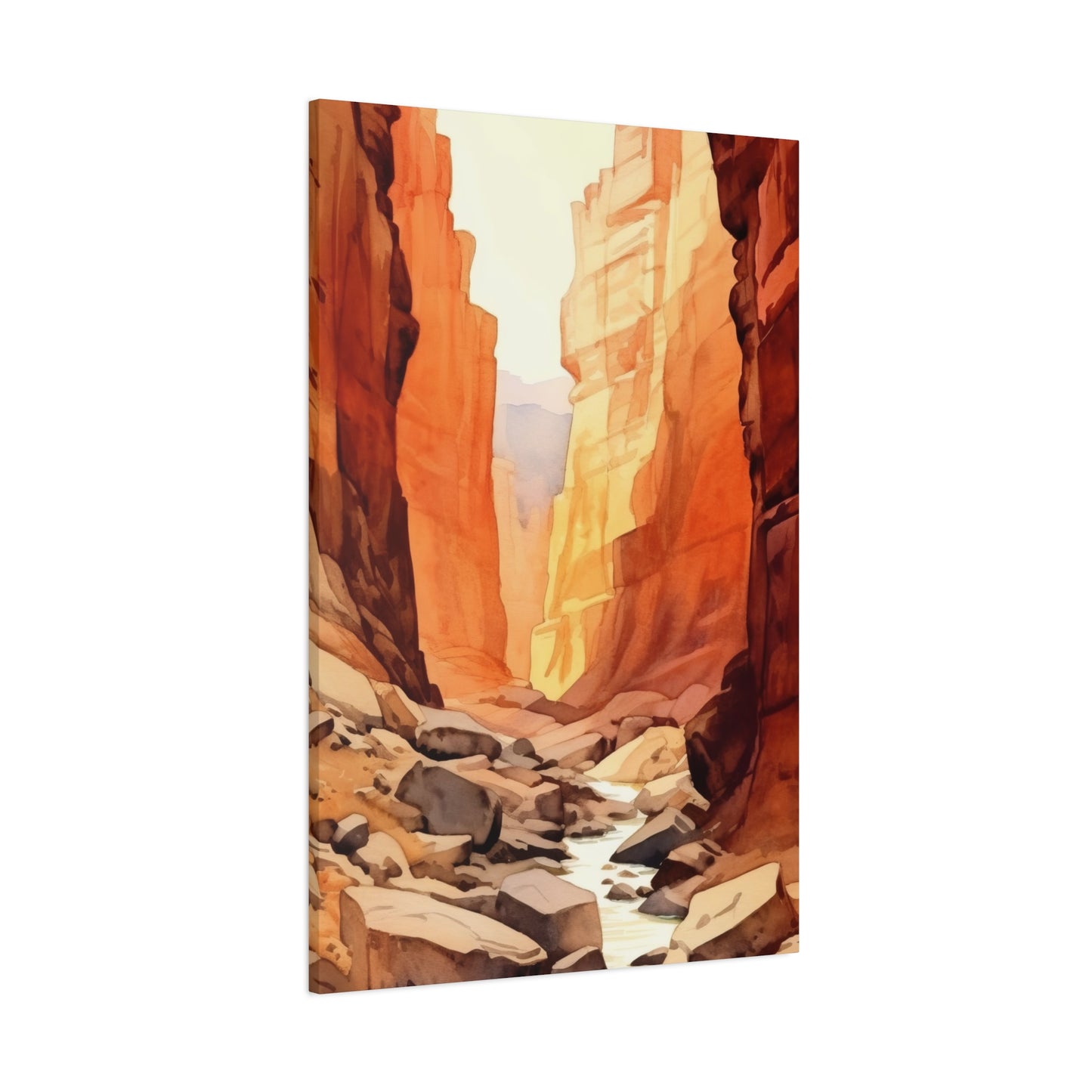 Desert Canyon Watercolor Earth Tones Wall Art & Canvas Prints