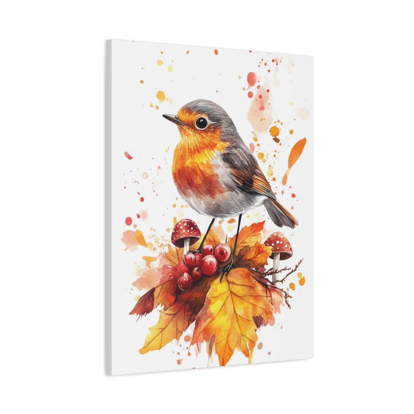 Birds Berries Warm Wall Art & Canvas Prints