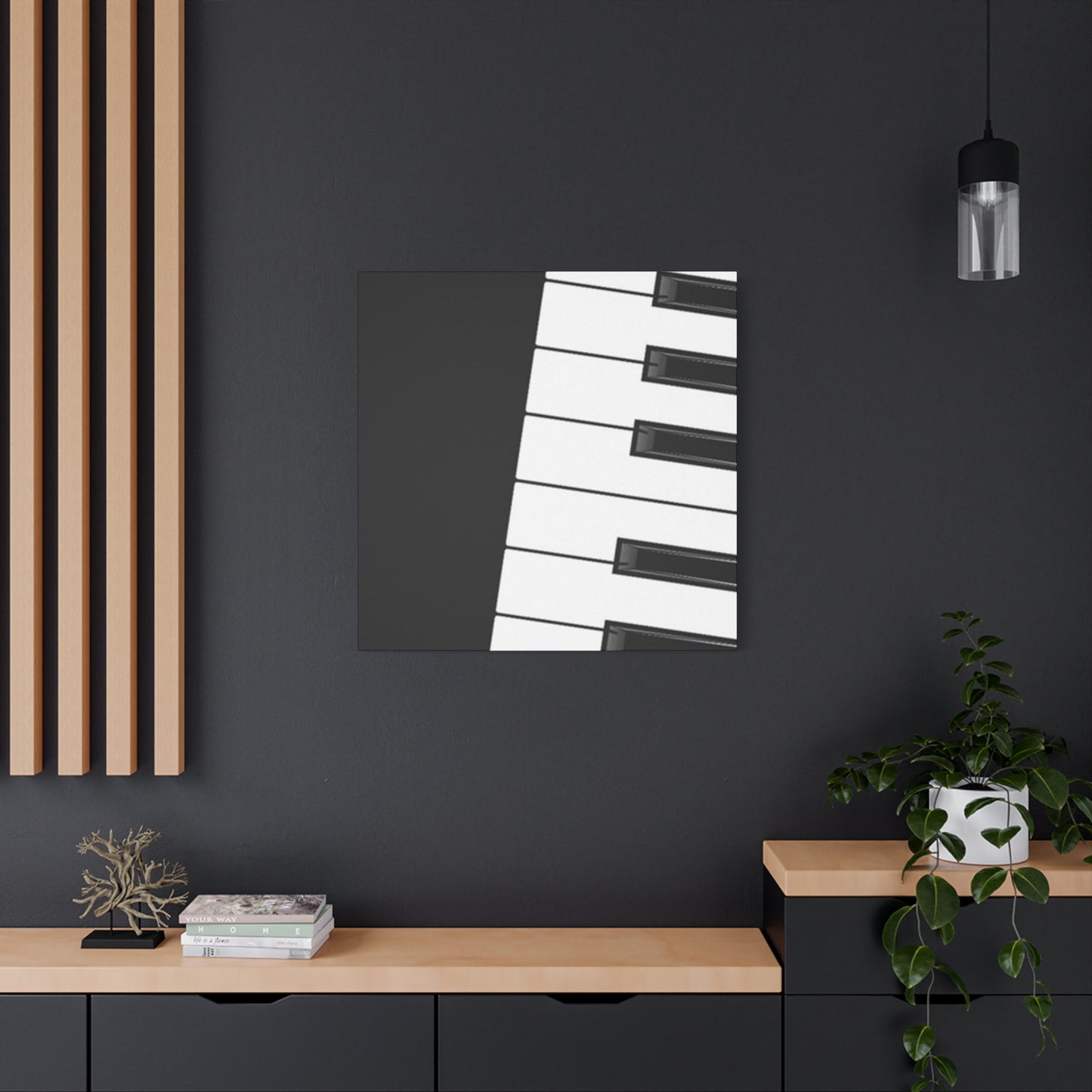 Black & White Piano keys Wall Art & Canvas Prints