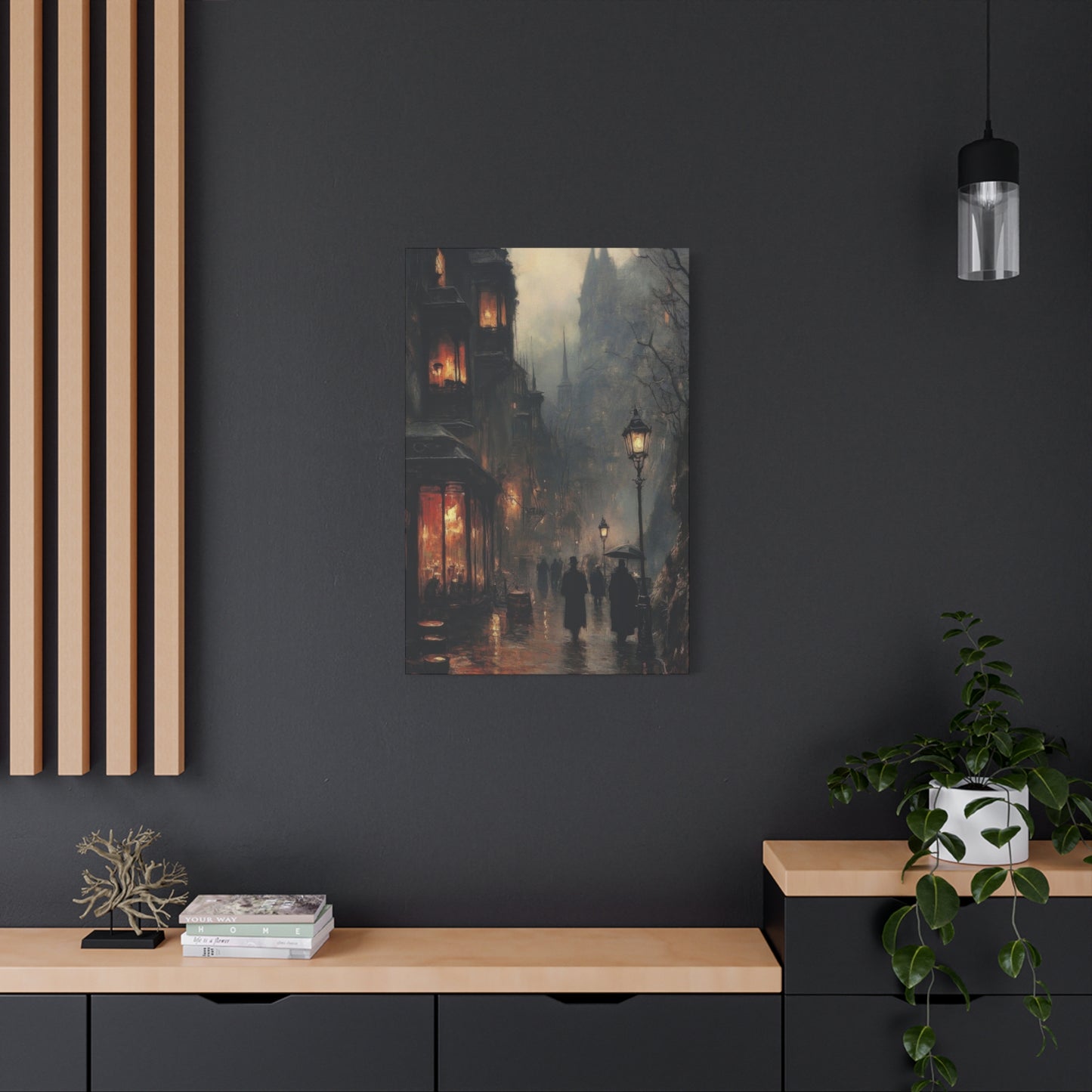 Warm Lit Street Dark Wall Art & Canvas Prints