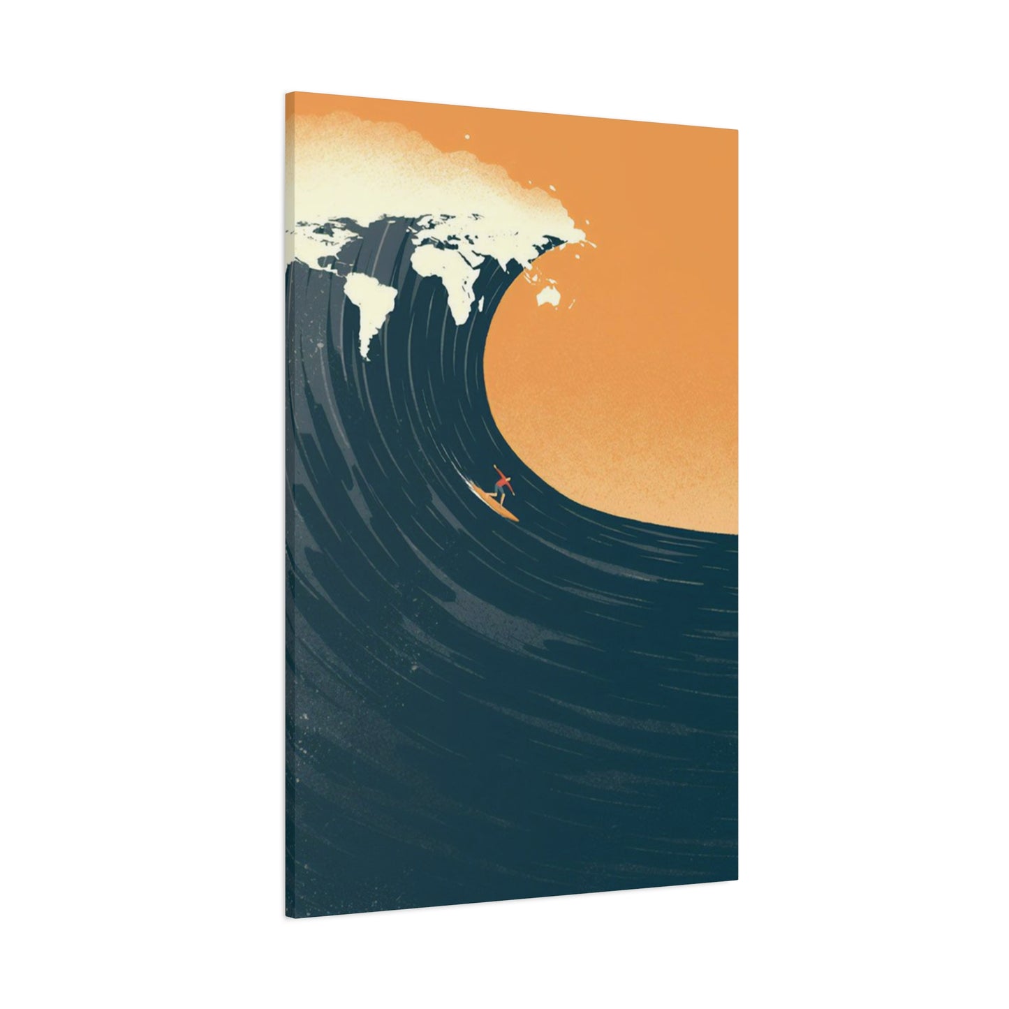 Wave Surfing Poster Wall Art & Canvas Prints