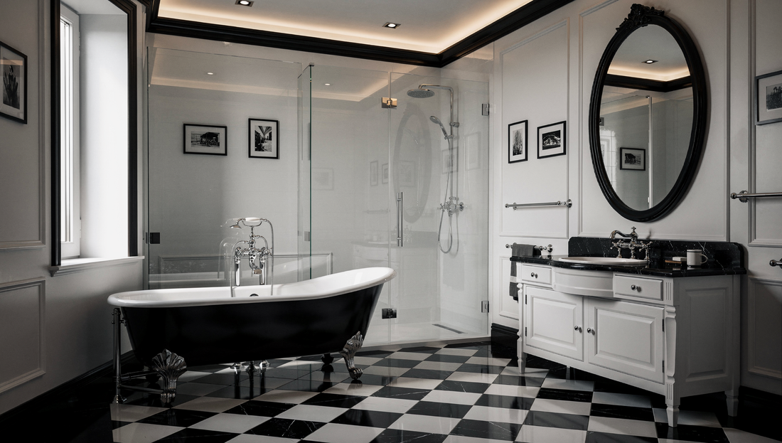 Classic and Contemporary Black and White Bathroom Decor Inspirations