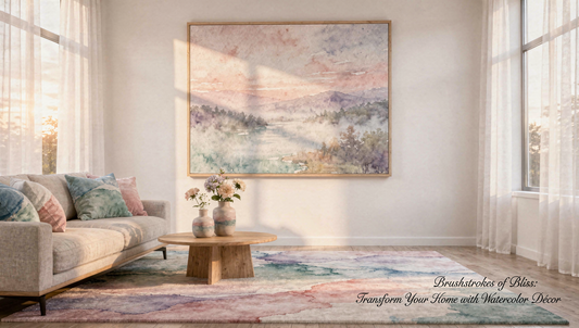 Brushstrokes of Bliss: Transform Your Home with Watercolor Décor
