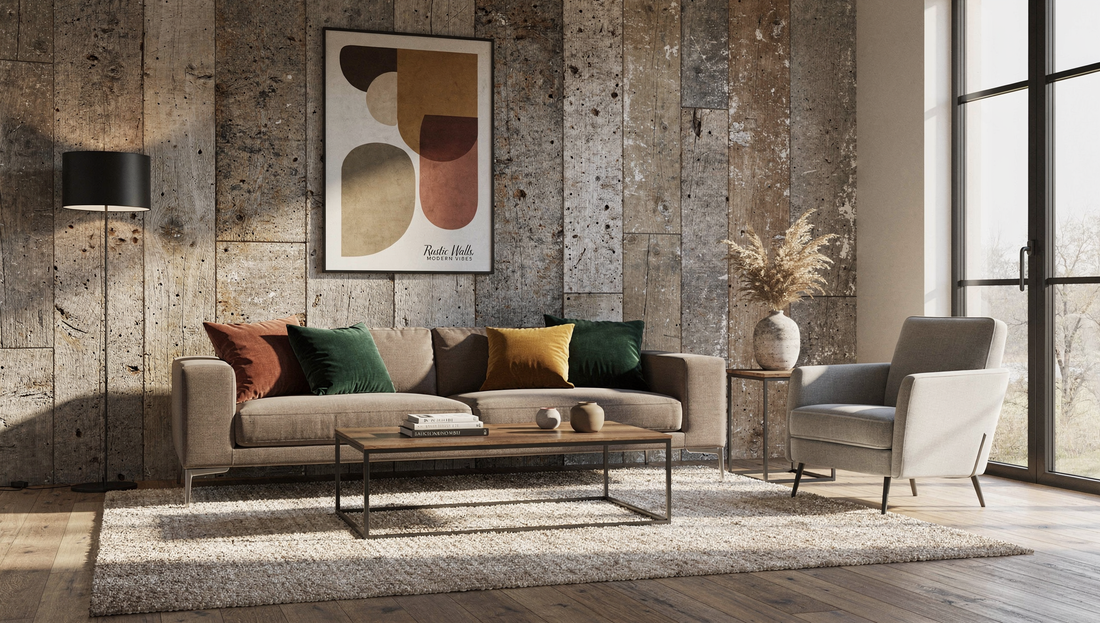 Rustic Walls, Modern Vibes: The Art of Farmhouse Living Rooms