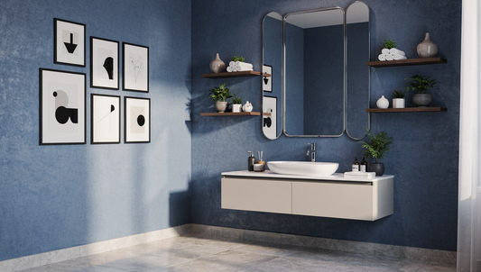 Beautiful Blue Bathroom Wall Decor Ideas