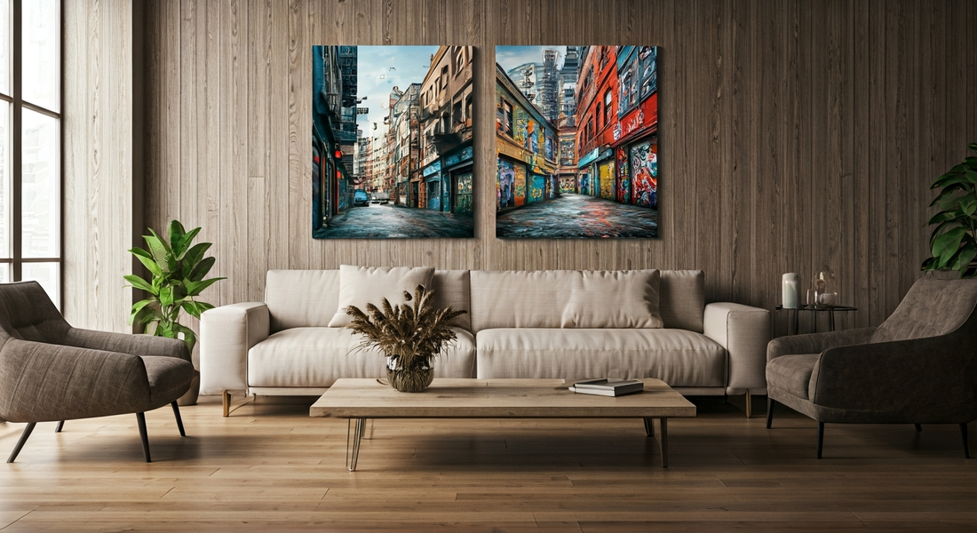 Urban Vibes Meet Home Interiors Transform Your Space with Street Art Canvas Prints