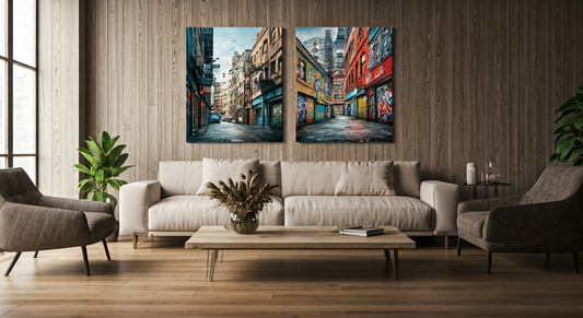 Urban Vibes Meet Home Interiors Transform Your Space with Street Art Canvas Prints