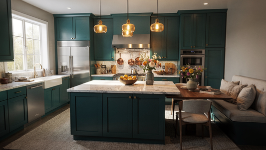 Eye-Catching Teal Kitchen Decor Ideas to Blend Modern Style with Cozy Warmth