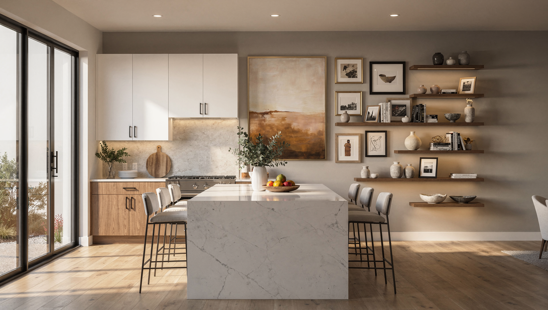 Cooking Up Style  Creative Wall Art Ideas to Warm Your Open-Concept Kitchen