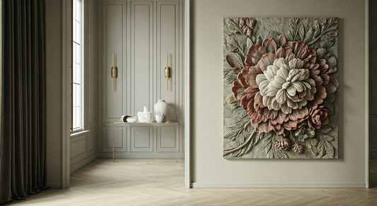 Statement Floral Wall Art and Typography Ideas for Aesthetic Home Décor