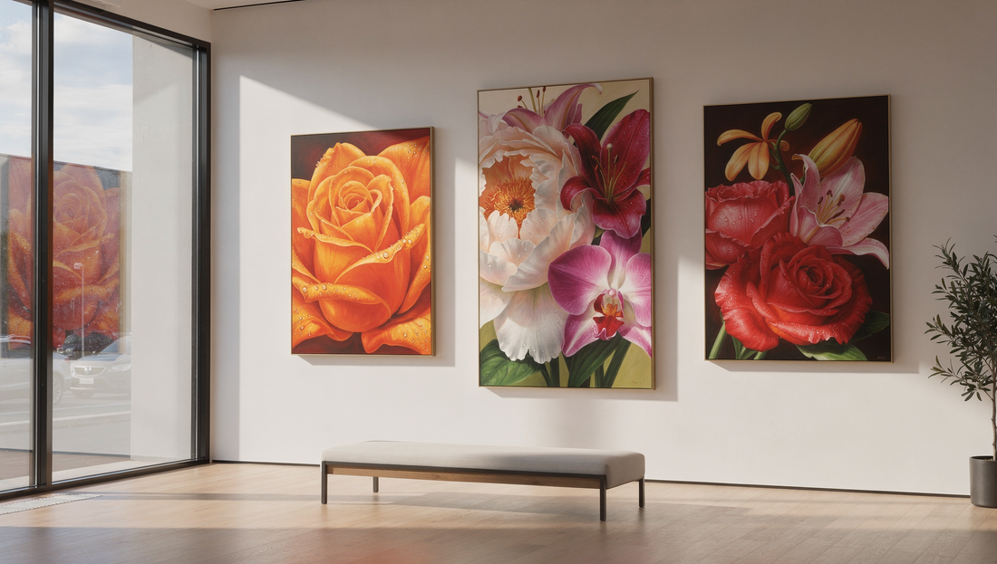 Bringing Sensual Floral Paintings to Your Interior Spaces