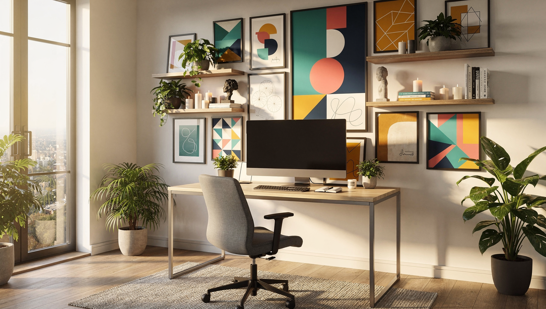 Transforming Your Workspace with Colorful Home Office Wall Decor Ideas