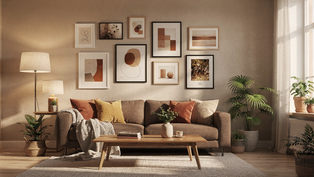 How to Curate a Collection of Wall Art That Harmonizes With Warm Decor and Creates a Welcoming Atmosphere