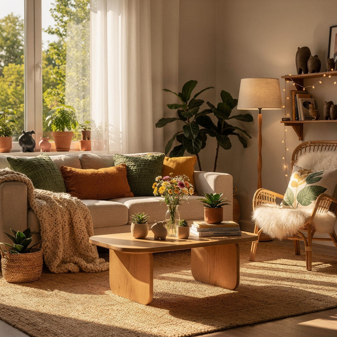 Cozy and Playful Nature-Inspired Decor