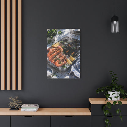Mediterranean Seafood Kitchen Still Life Wall Art & Canvas Print