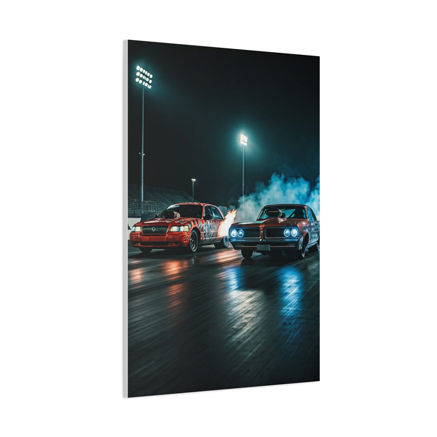 Mercury Marauder vs Pontiac Catalina Super Duty Night Launch Wall Art & Canvas Prints