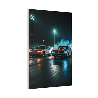 Mercury Marauder vs Pontiac Catalina Super Duty Night Launch Wall Art & Canvas Prints
