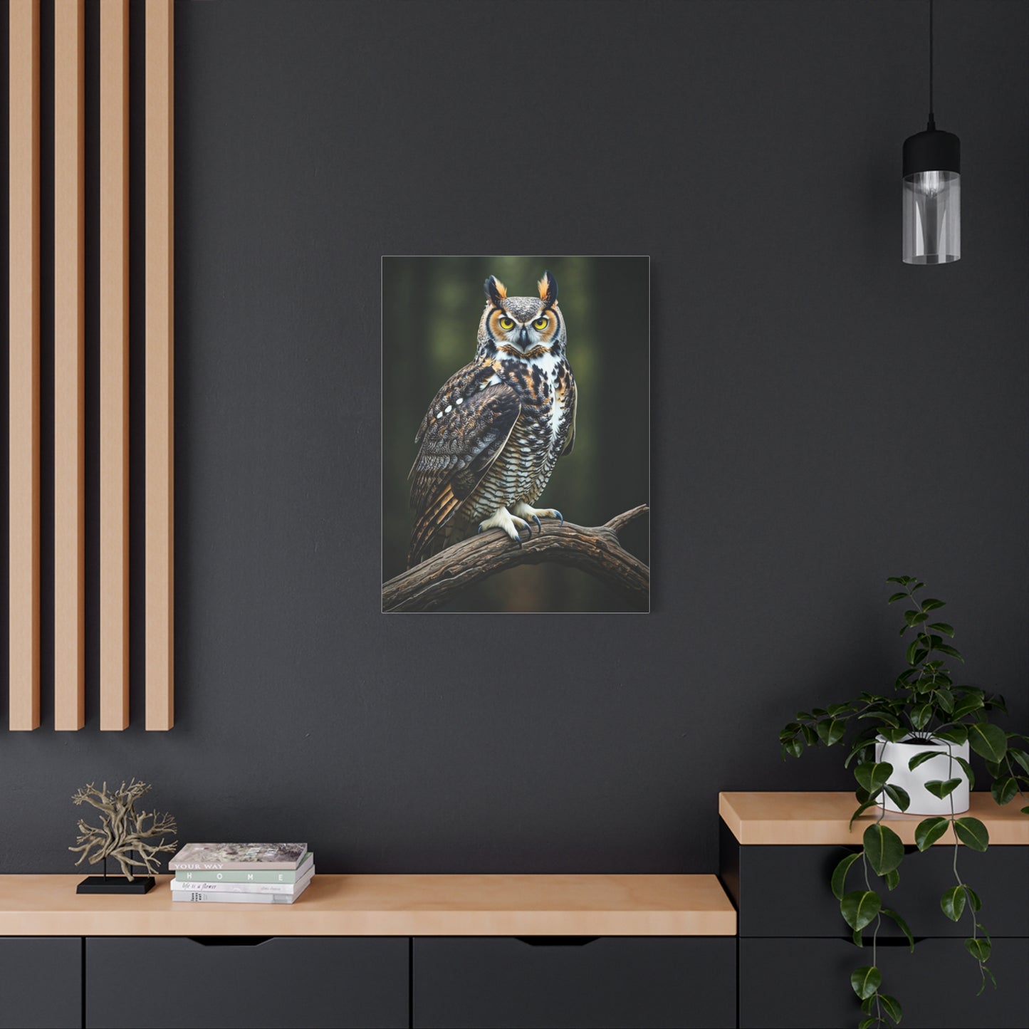 Majestic Owl Perch Wall Art & Canvas Prints
