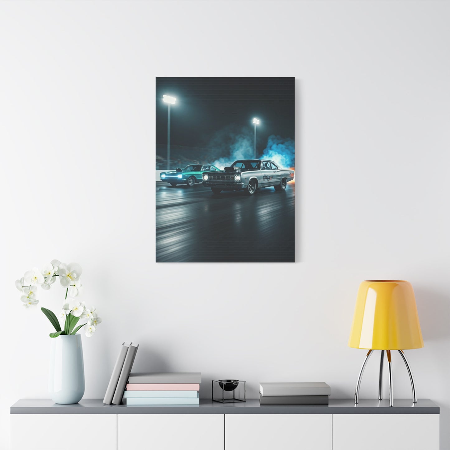 1967 Plymouth GTX vs 1967 Dodge Coronet R/T Super Stock Showdown Wall Art & Canvas Prints