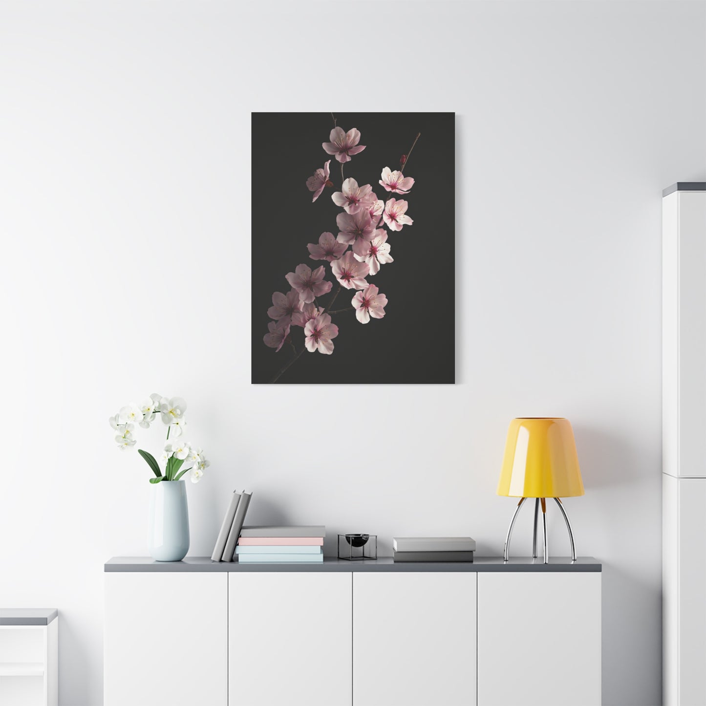 Dark Luxury Cherry Blossom Branch Wall Art & Canvas Prints