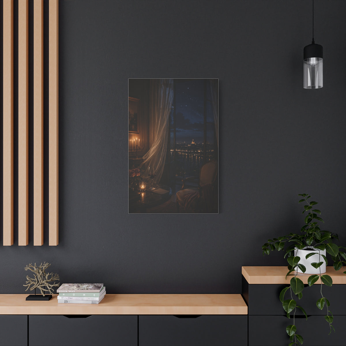 Candlelit Paris Night Romance Wall Art & Canvas Print