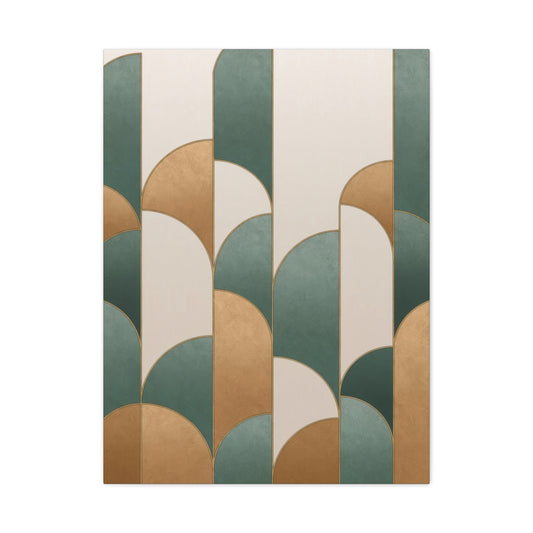 Abstract Teal Gold Opulence Wall Art & Canvas Prints