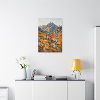 Autumn Aspen River Valley Wall Art & Canvas Print