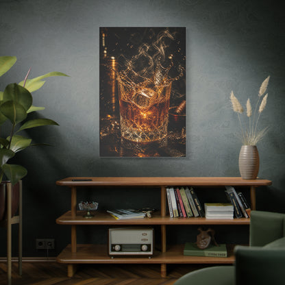 Whiskey Splash Crystal Tumbler Wall Art & Canvas Print