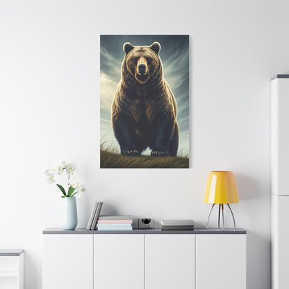 Majestic Grizzly Standing Portrait Wall Art & Canvas Prints