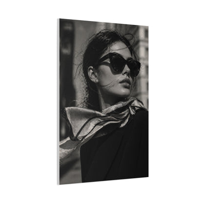 High-Fashion Sunglasses Portrait Wall Art & Canvas Print