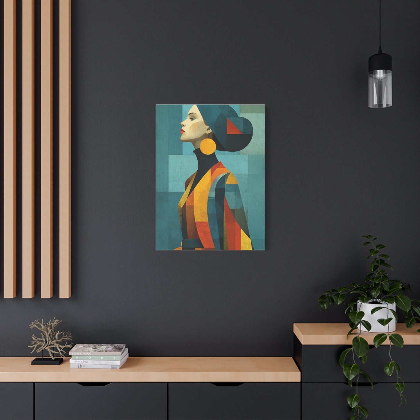 Geometric Fashion Portrait Elegance Wall Art & Canvas Print