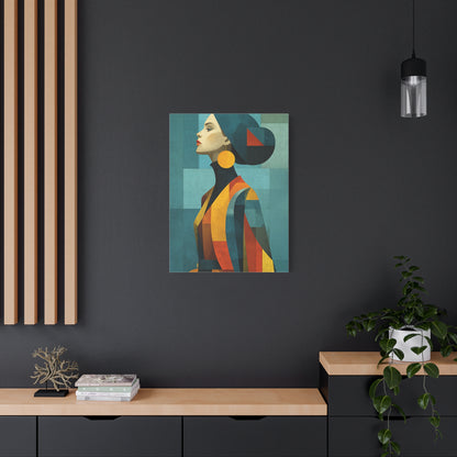 Geometric Fashion Portrait Elegance Wall Art & Canvas Print