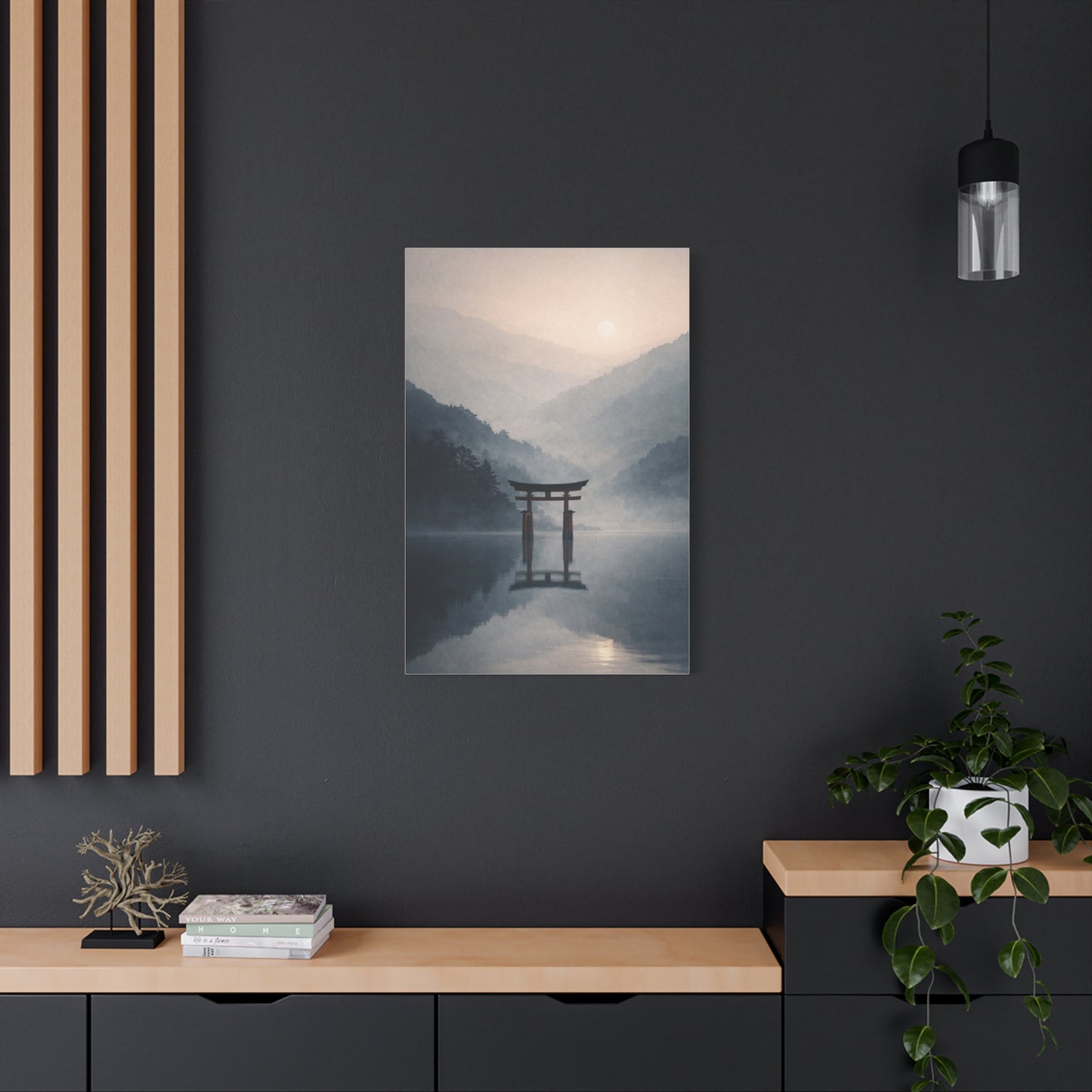 Zen Torii Reflection Wall Art & Canvas Print