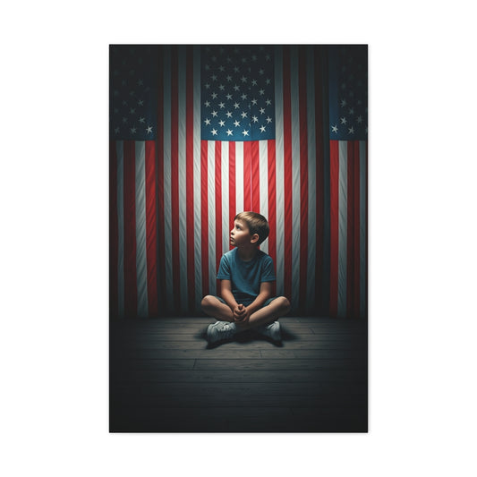 Quiet Sacrifice Beneath the Stars and Stripes Wall Art & Canvas Prints