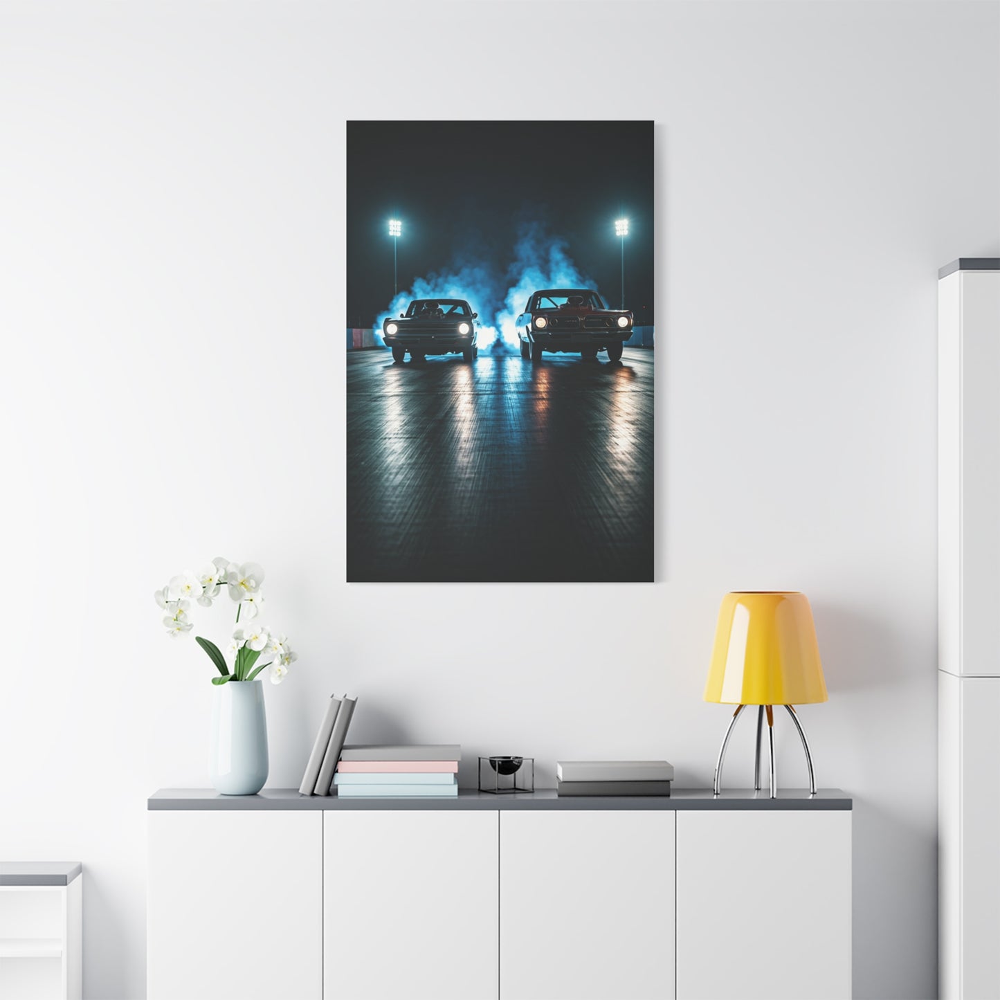Twin Blower Launch Camaro vs Firebird Wall Art & Canvas Prints